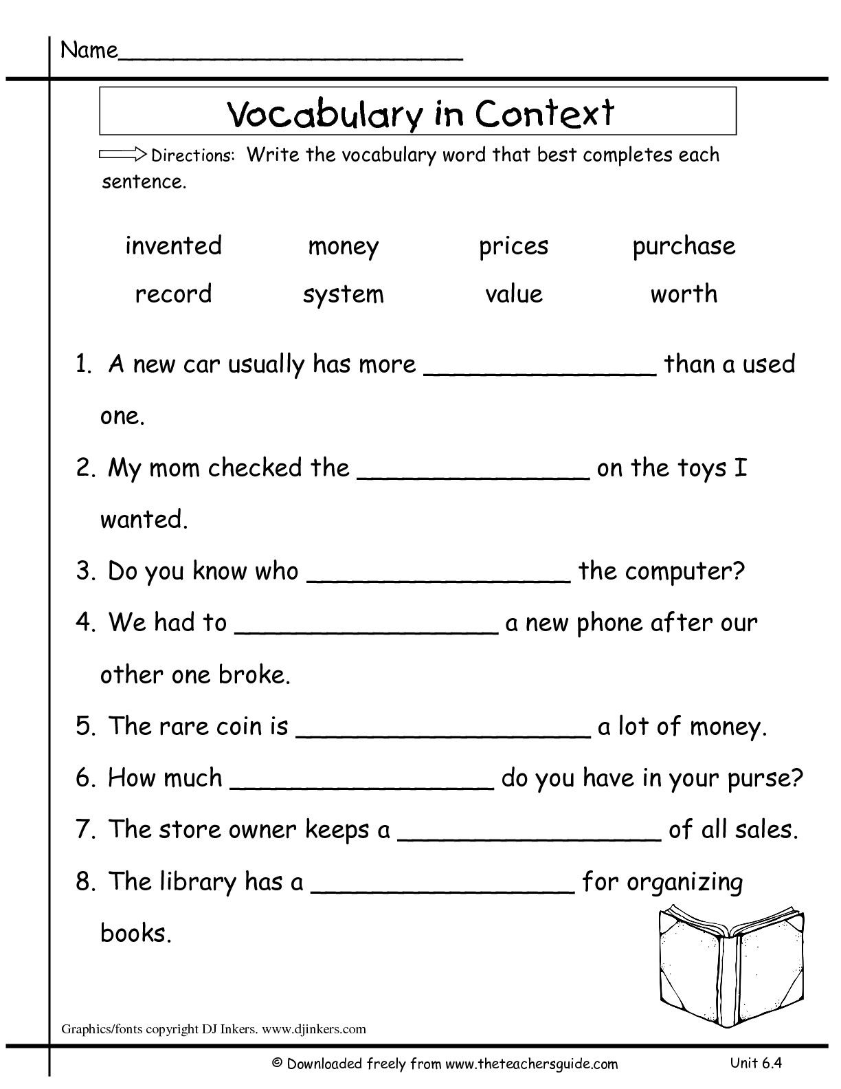 Image Result For Vocabulary Word Worksheet Grade 7 Lecturas Cortas De Comprension Lectura De Comprensi n Lectura De Palabras