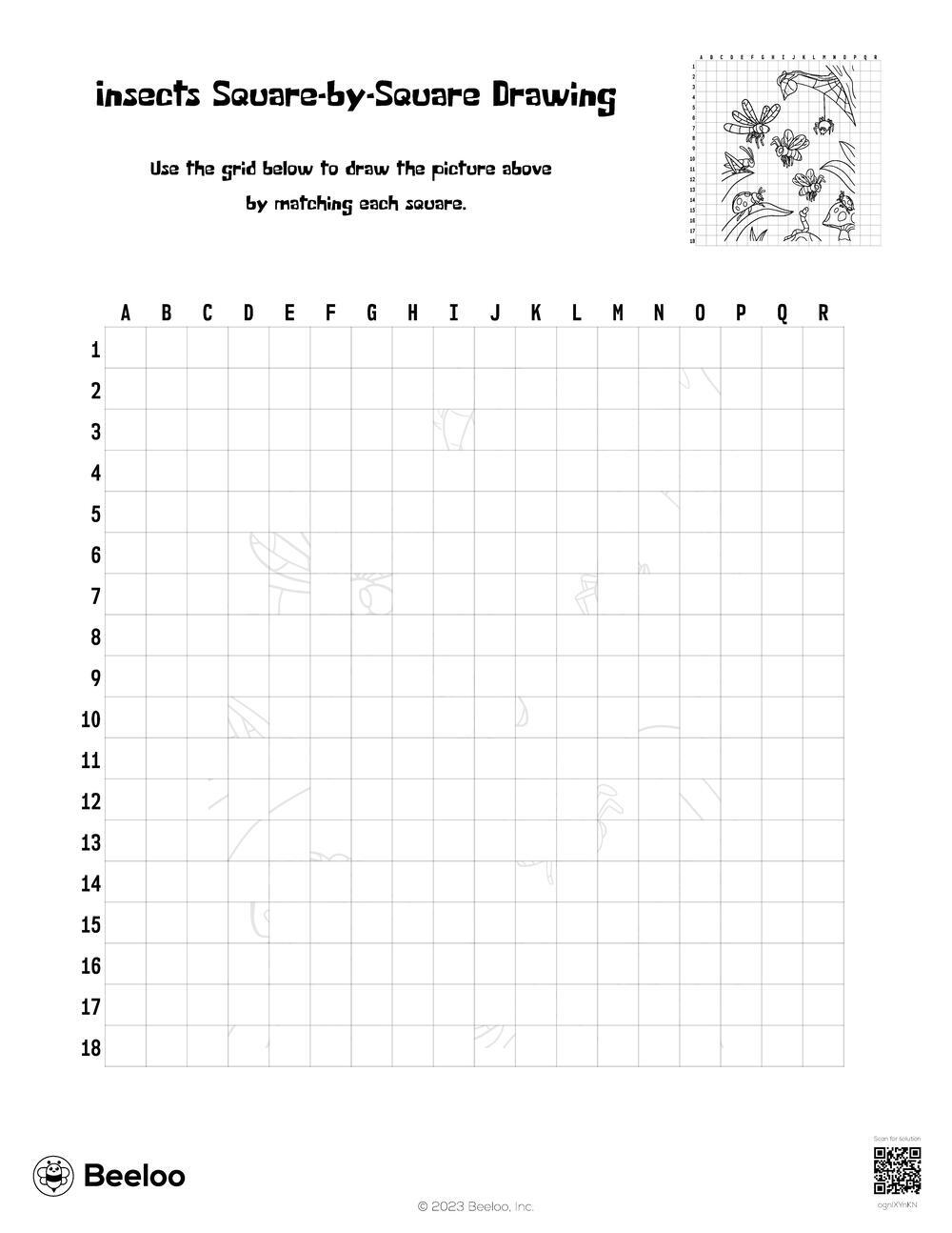 Printable Insect Coordinates Worksheet