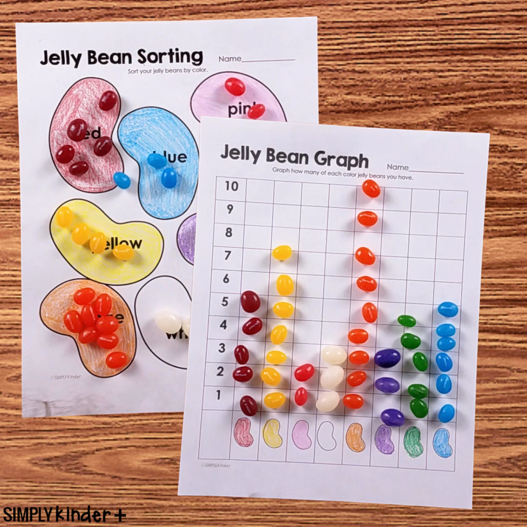 Jelly Bean Math Sorting Tallying Graphing Simply Kinder Plus