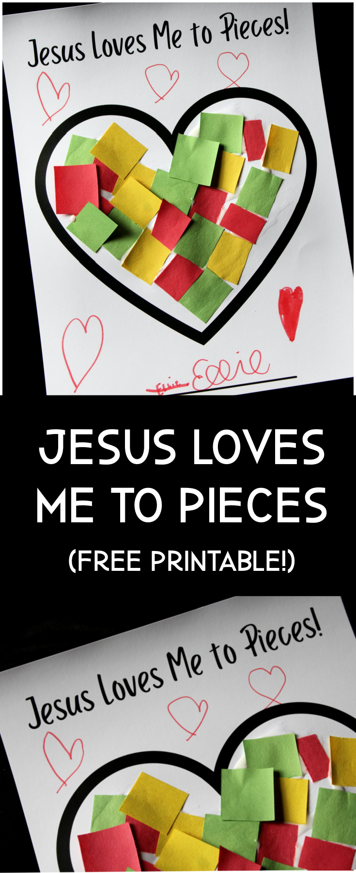 Jesus Loves Me To Pieces FREE Printable Bible Crafts Sunday School Sunday School Crafts For Kids Sunday School Preschool