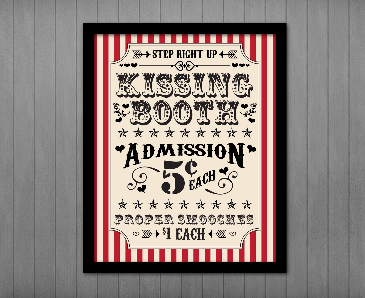 Kissing Booth Printable Sign Printables By Cottonwood Whispers