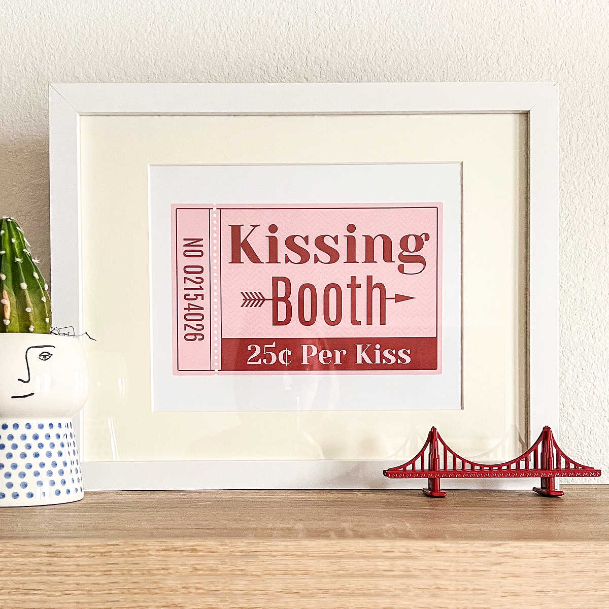 Kissing Booth Sign FREE Printable Hello Little Home