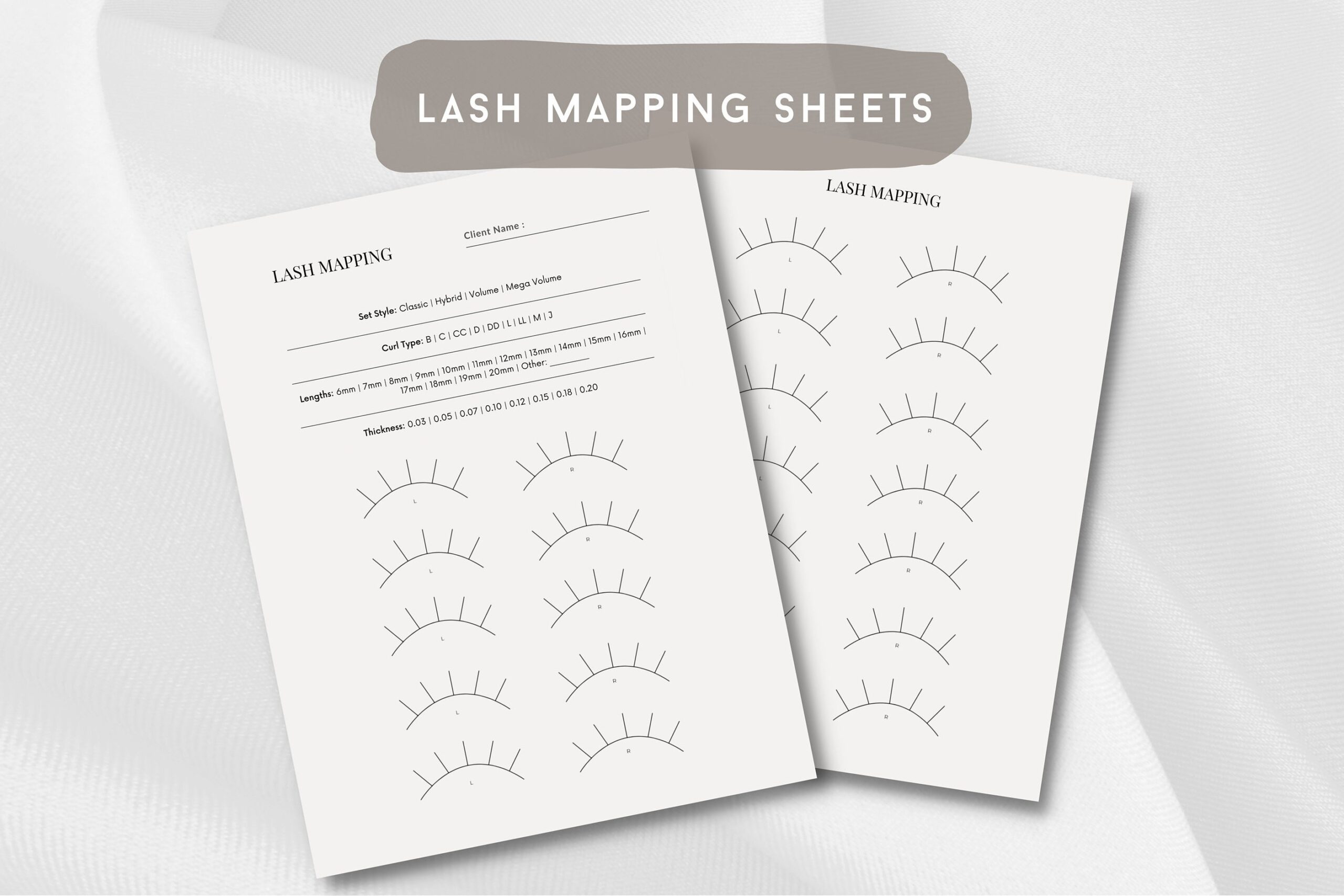 Lash Mapping Sheets Lash Mapping Templates Lash Mapping Guide Eyelash Extensions Download Printable Forms Etsy