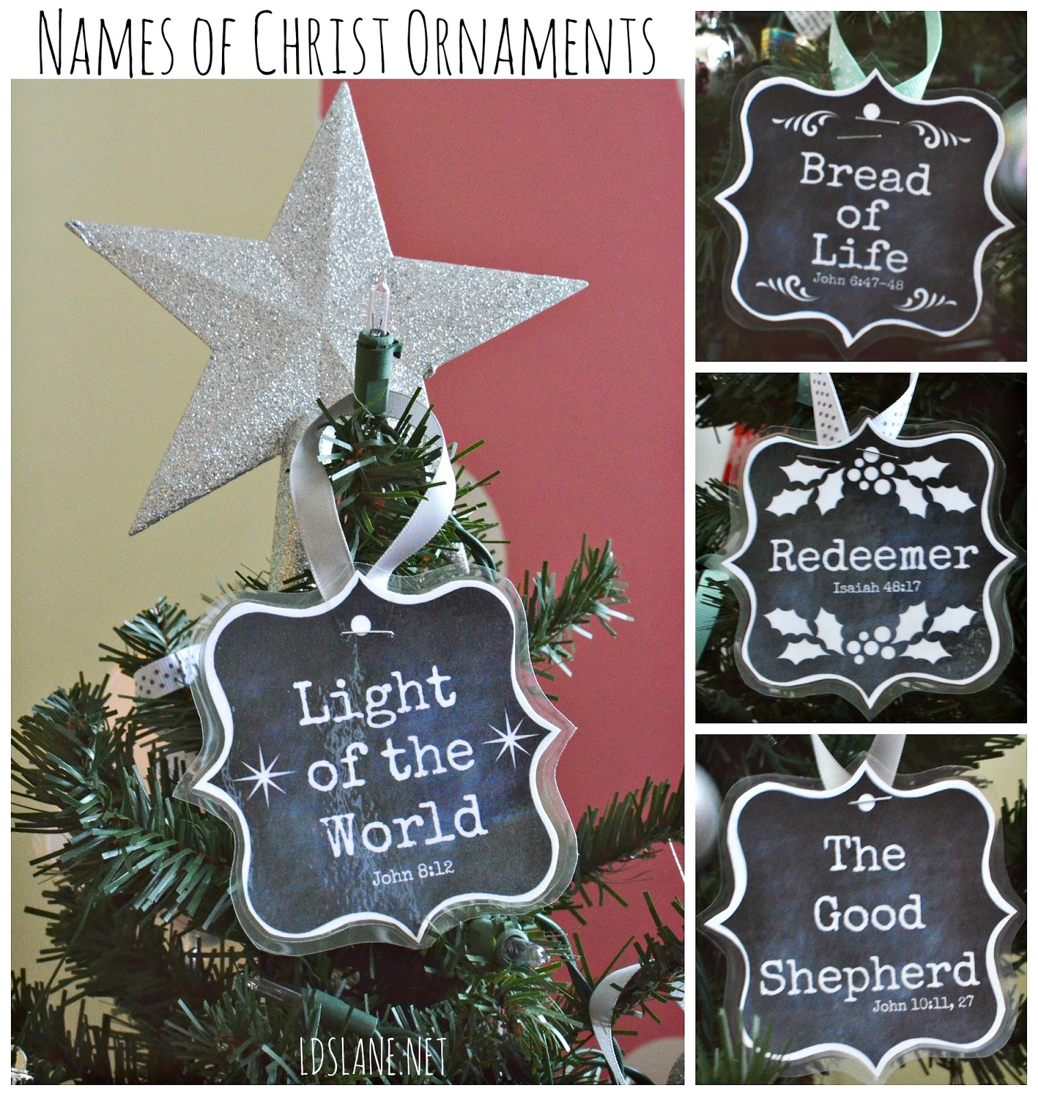 Names Of Jesus Ornaments Printable