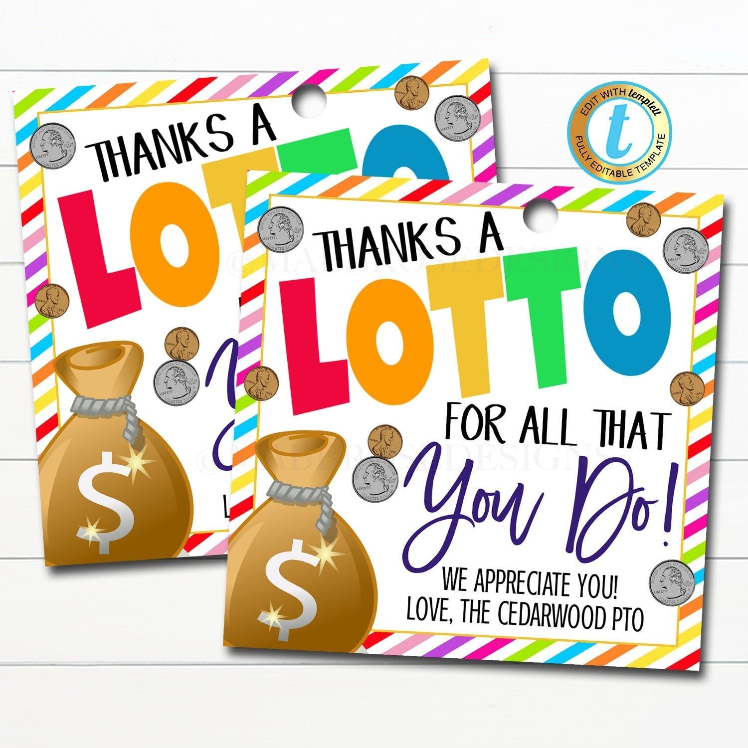 Lottery Gift Tags Thanks A Lotto For All That You DoDefault Title Teacher Appreciation Gifts Diy Teacher Appreciation Gifts Staff Appreciation Gifts
