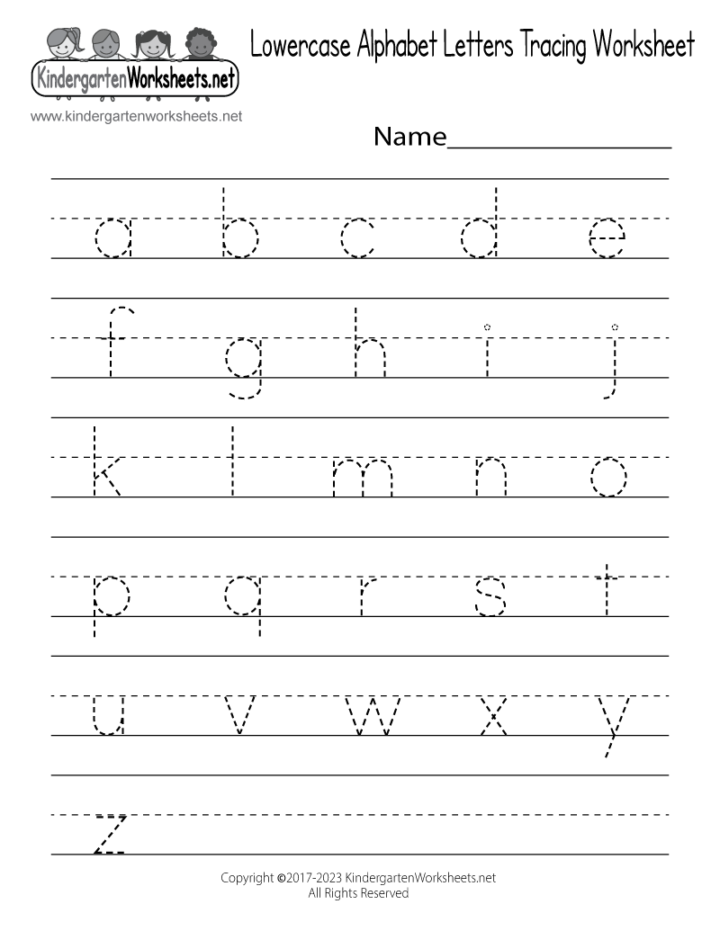 Lowercase Alphabet Letters Tracing Worksheet Free Printable Digital PDF