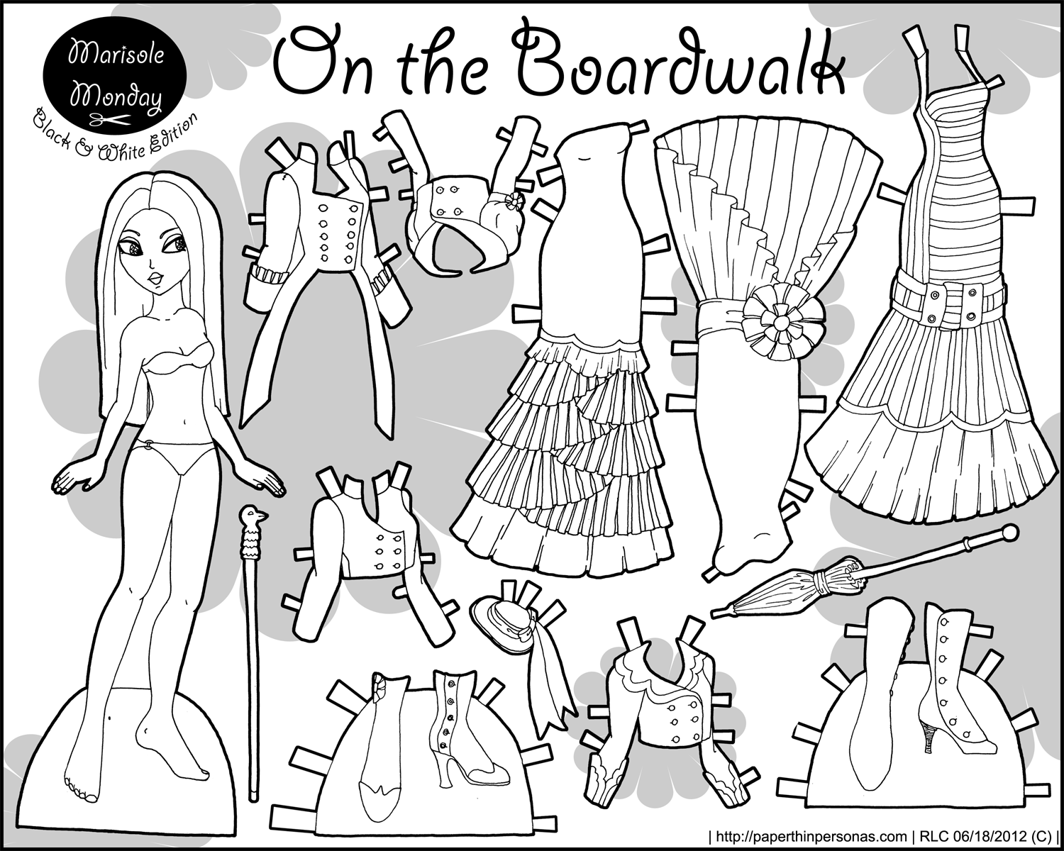 Marisole Monday On The Boardwalk In Black And White Paper Thin Personas