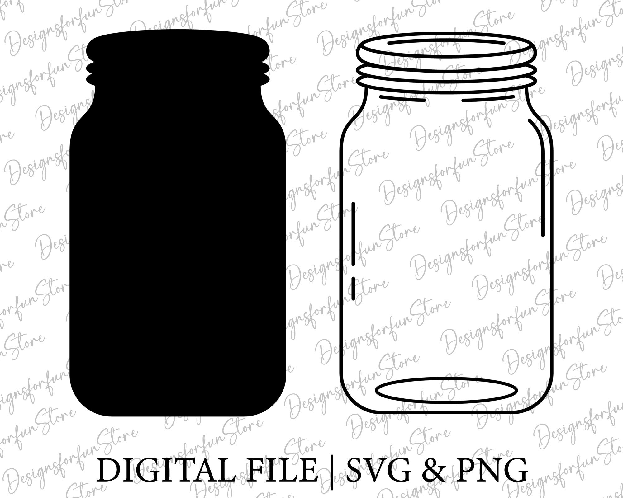 Mason Jar Svg Digital Download Glass Jar Svg Jar Svg Mason Jar Cut File Silhouette Mason Jar Png Glass Jar Cricut Svg Cut File Etsy