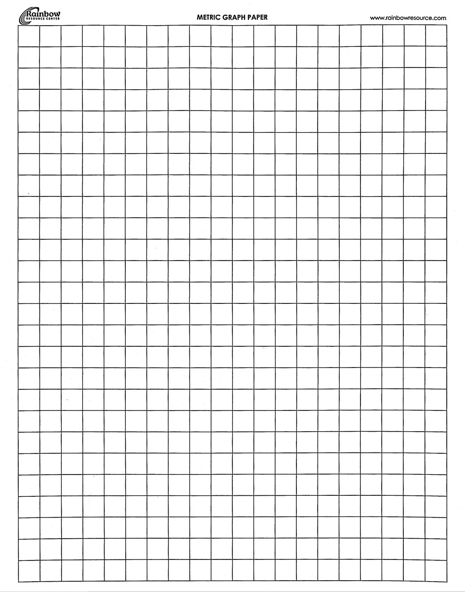 Metric 1 Centimeter Graph Paper 100 Sheets