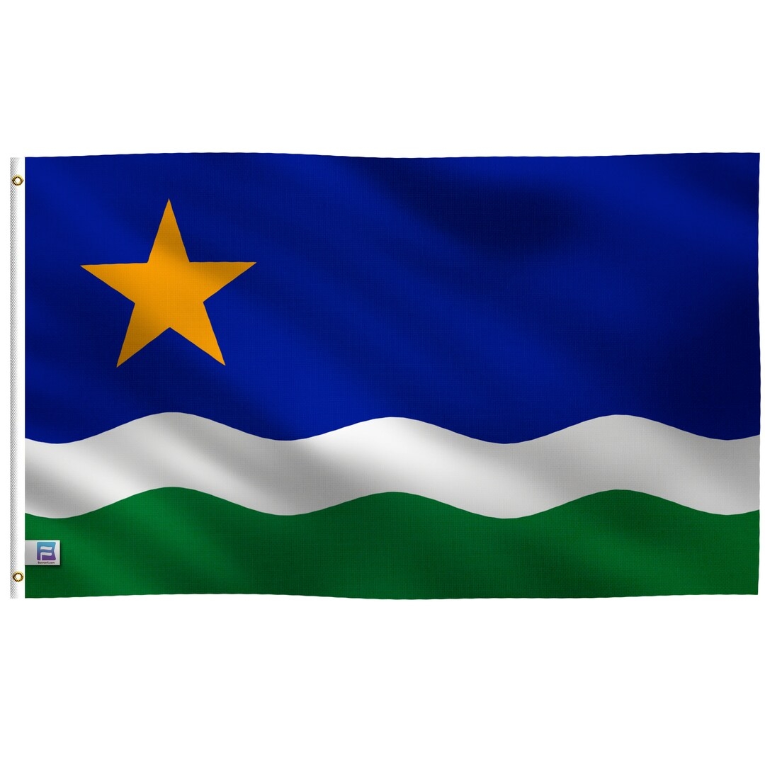 Minnesota The North Star State Flag 100 Polyester Banner With Canvas Header For Indoor Outdoor Use Etsy