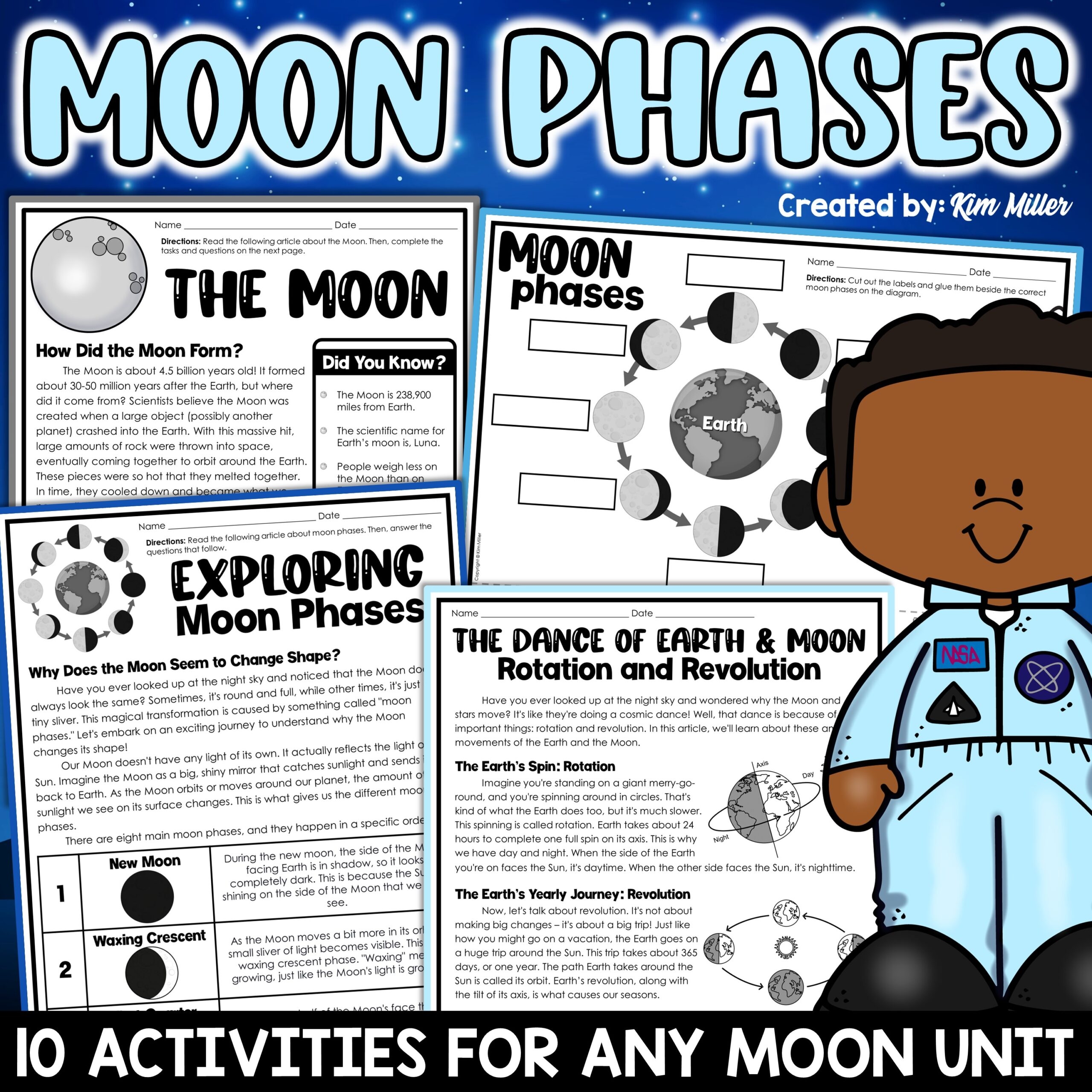 Moon Phases Activities Phases Of The Moon Worksheets Oreo Moon Phases Activity A Love Of Teaching Kim Miller