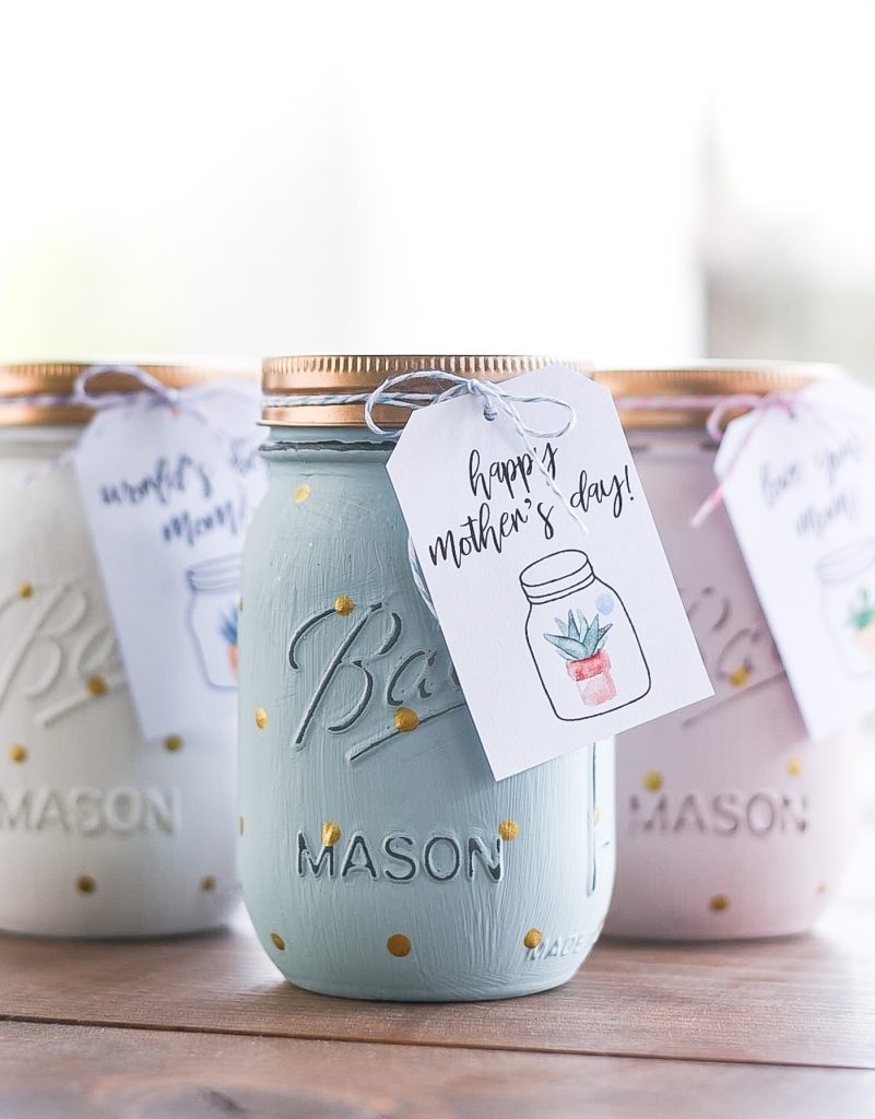 Mother s Day Mason Jar Gift Tag Printable Mason Jar Crafts Love