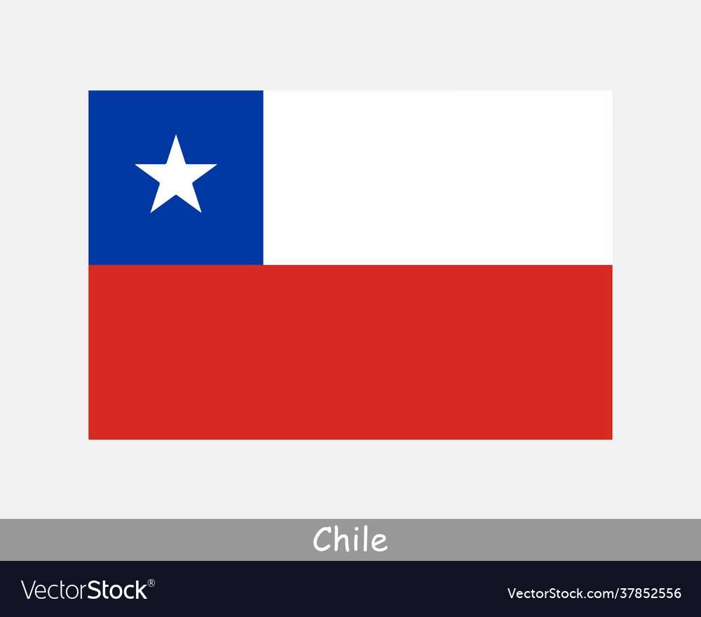 National Flag Chile Chilean Country Royalty Free Vector
