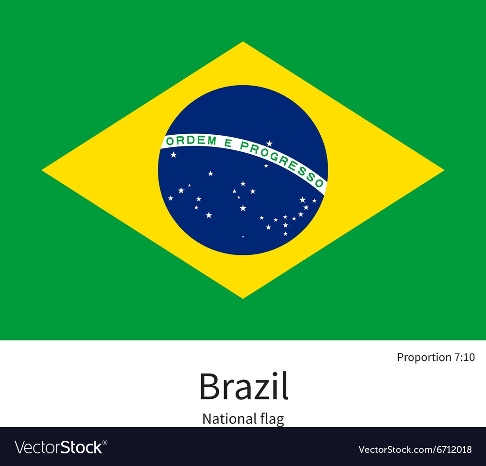 National Flag Of Brazil With Correct Proportions Vector Image