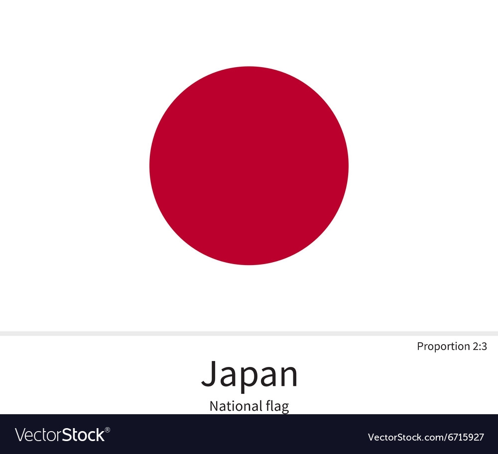 National Flag Of Japan With Correct Proportions Vector Image