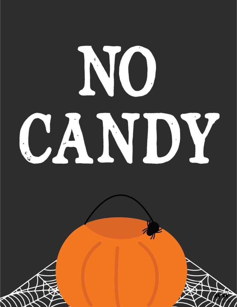 No Candy 3 Halloween Signs Halloween Printables Free What Is Halloween