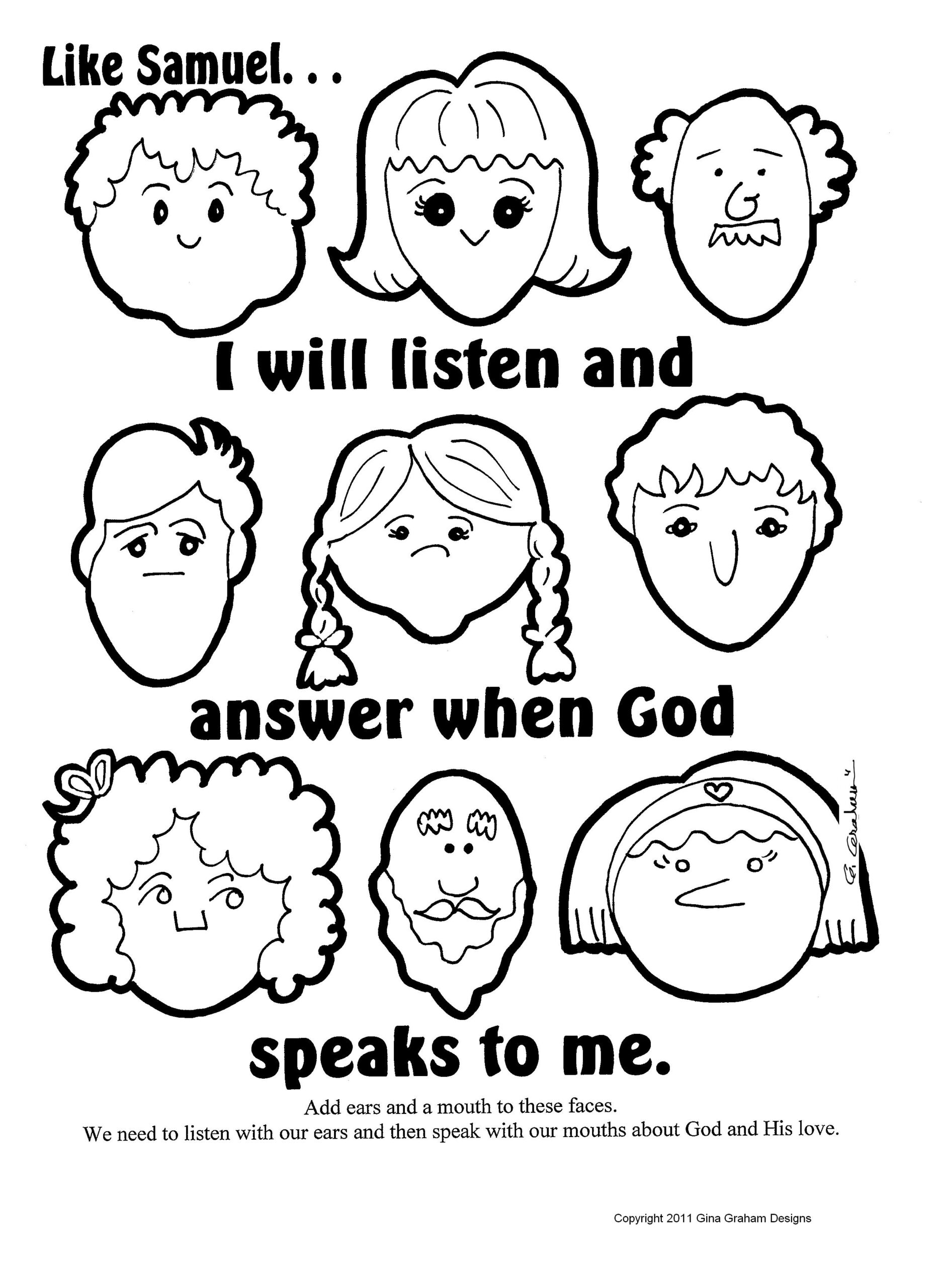 Not Too Bad Of A Coloring Sheet For Our Samuel Lesson Sunday School Coloring Pages Bible Crafts Preschool Bible