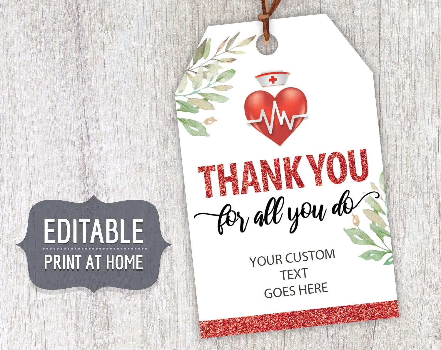 Nurses Week Printable Gift Tags Nurse Week Appreciation Editable Personalized Labels Template Instant Download Thank You For All You Do Etsy