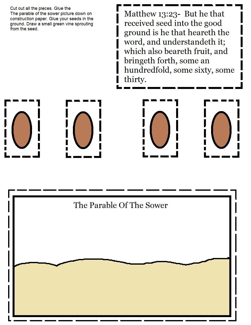 Parable Of The Sower Worksheets Sunday School Lessons Sunday School Preschool Sunday School Kids