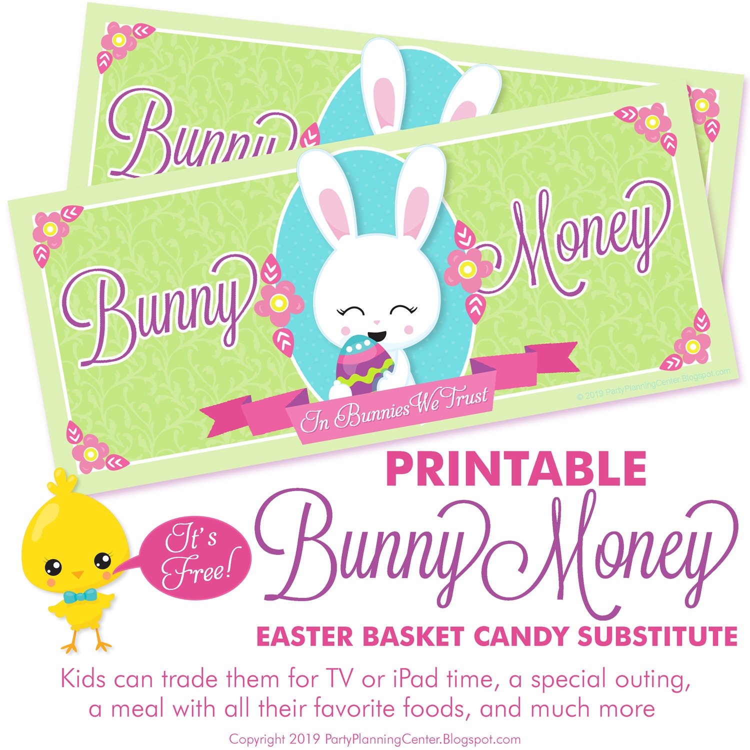 Party Planning Creative Easter Basket Ideas FREE Bunny Money