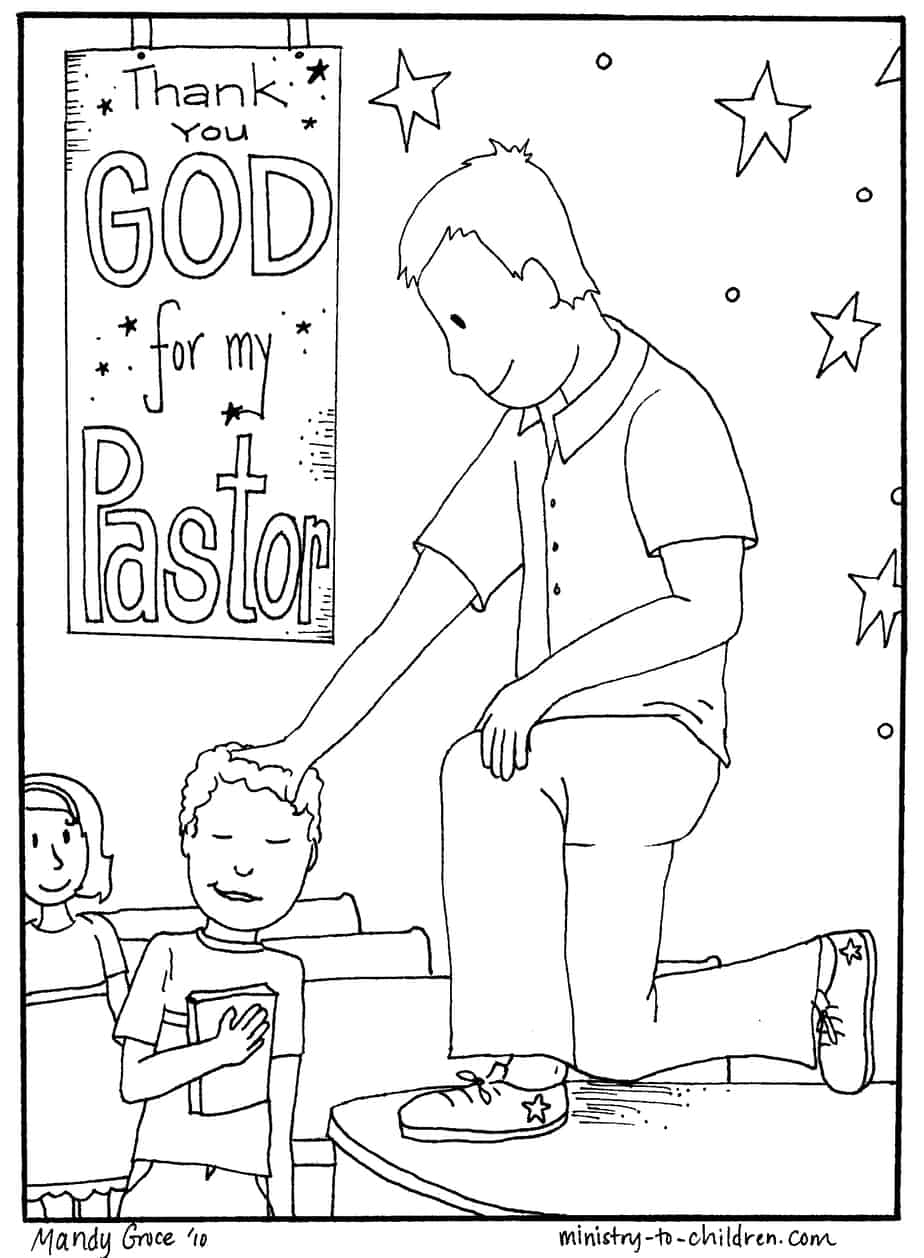 Pastor Appreciation Coloring Page for Sunday October 11 2020 Easy Print 