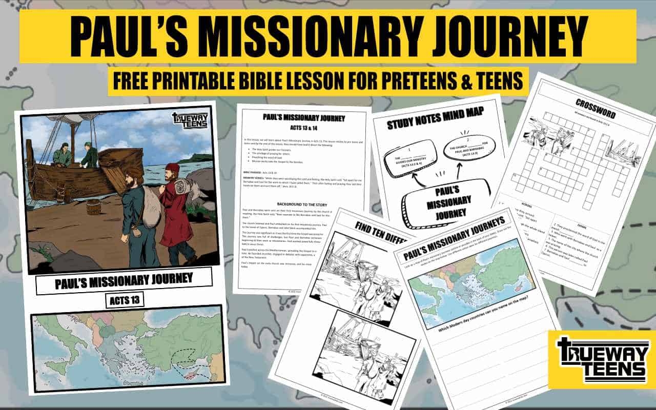 PAUL S MISSIONARY JOURNEY Acts 13 14 Bible Lesson For Teens Trueway Kids