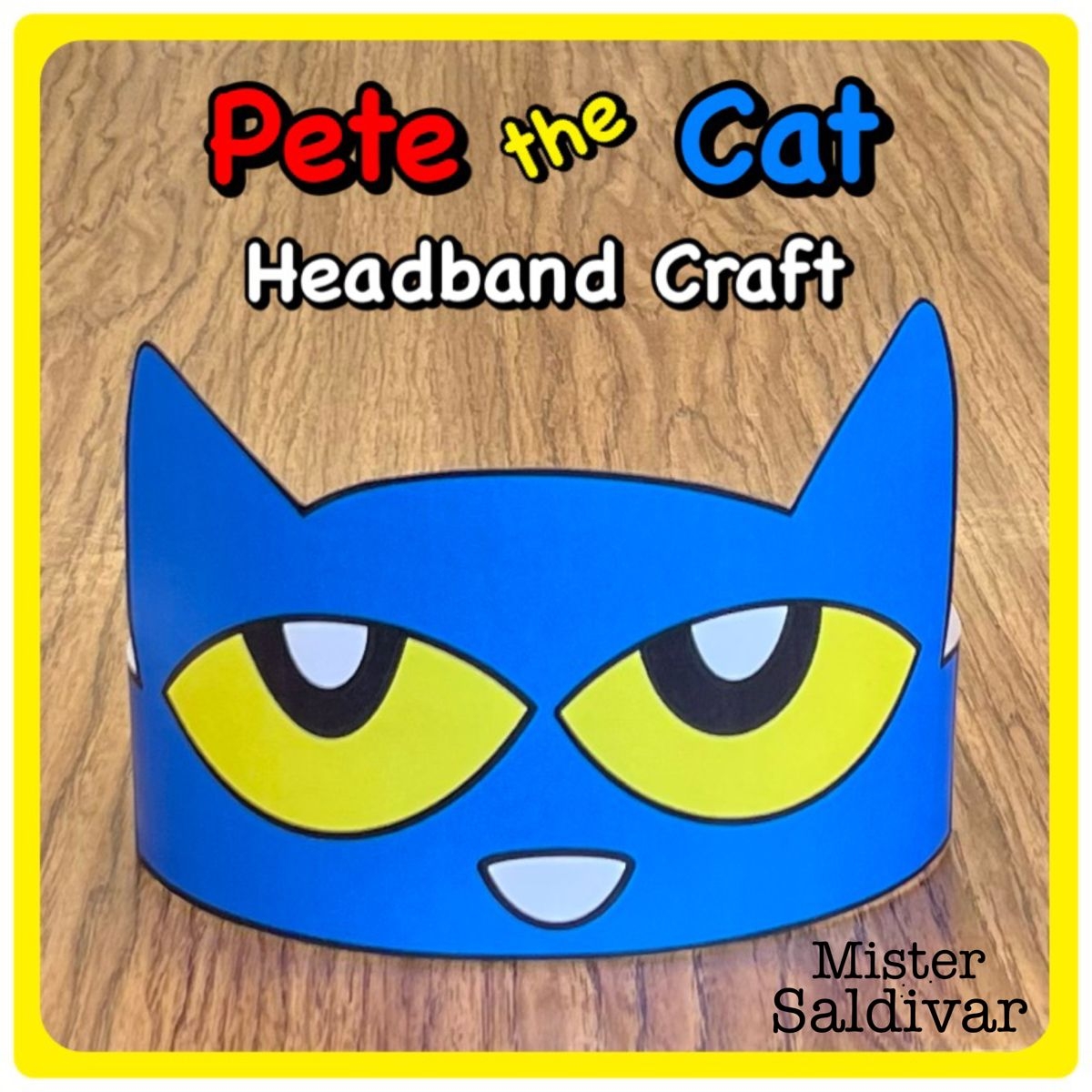 Pete The Cat Mask Template Shop On Pinterest
