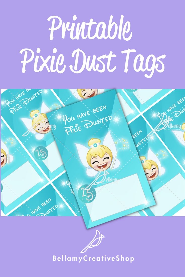 Pixie Dust Gift Tag Pixie Dust Label Printable Pixie Dust Gift Etsy Pixie Dust Disney Diy Fish Extender Gifts