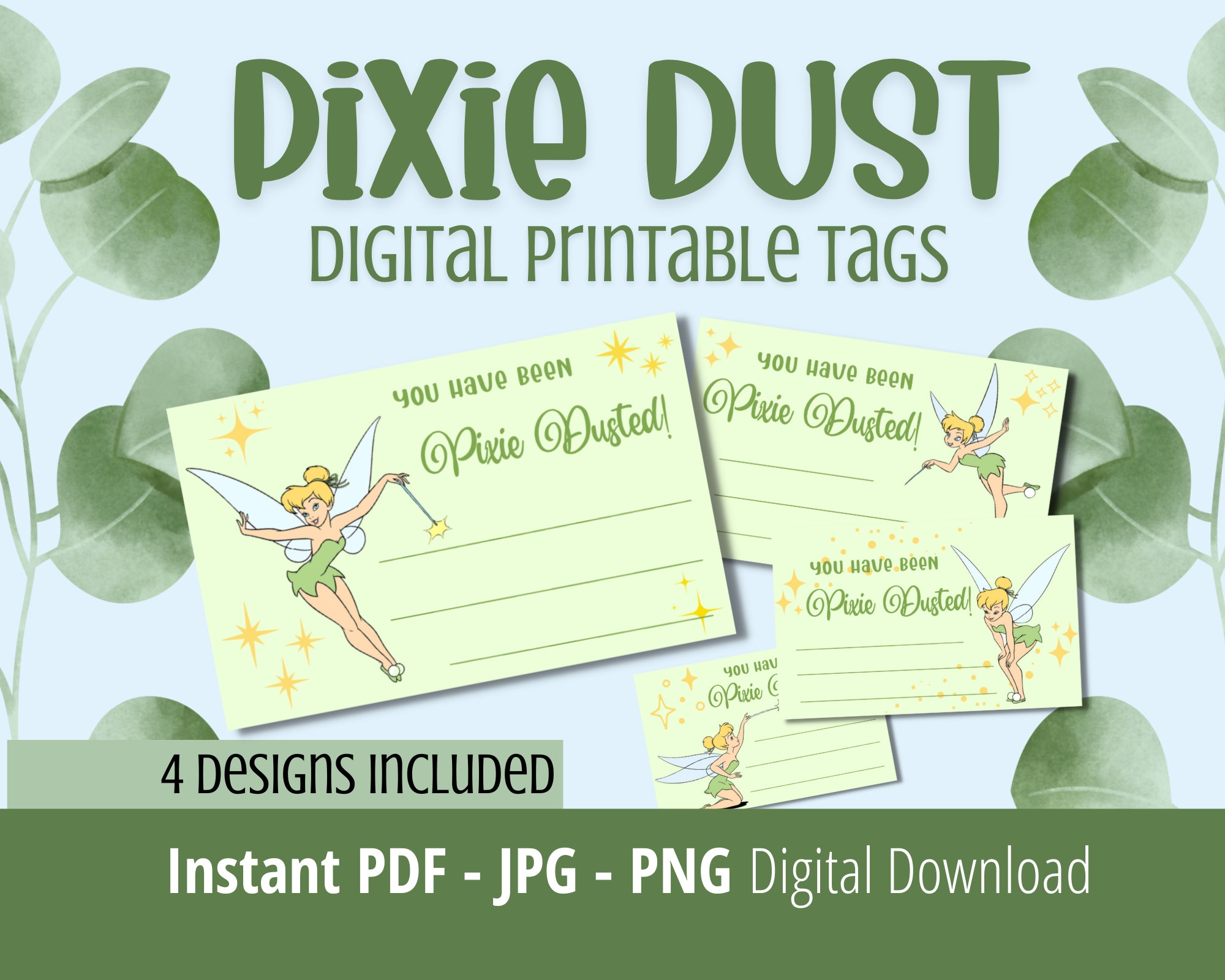 Pixie Dust Tag Printable Digital Download Fish Extender Instant Unlimited Print Carnival Duck Tags Cruise Tag Duck Label Pixie Dusted Etsy