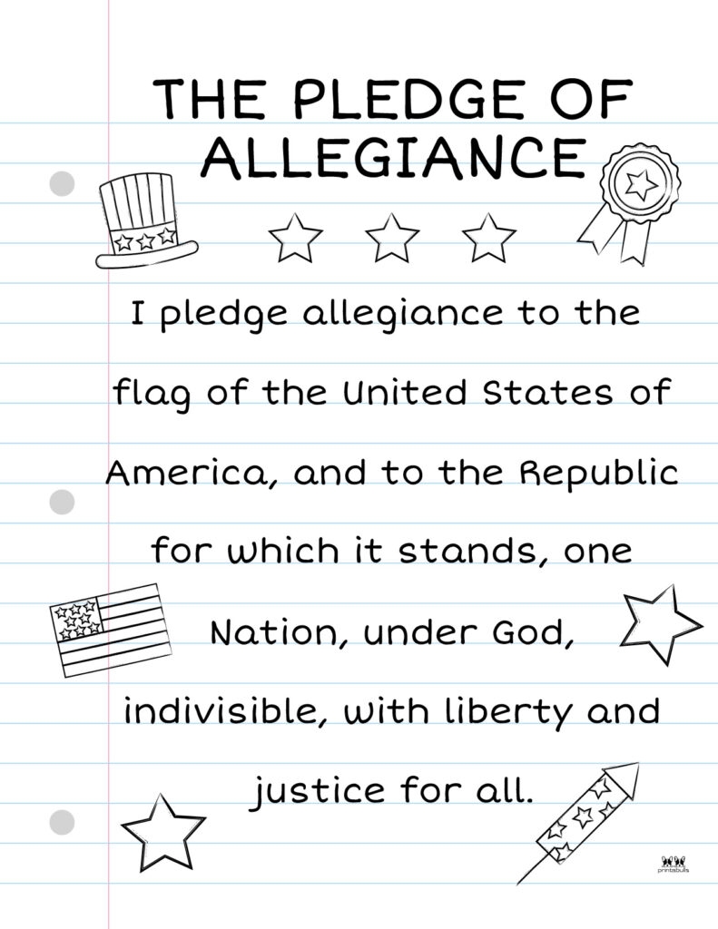 Pledge Of Allegiance Free Printable