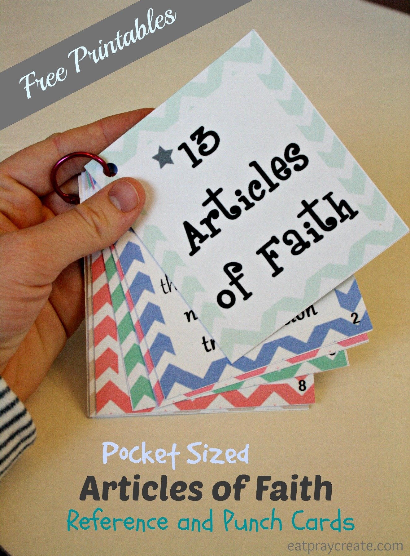 Pocket Sized Articles Of Faith Cards 