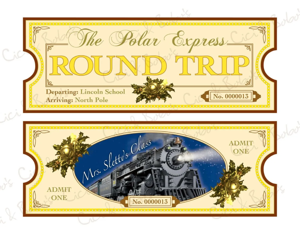 Polar Express Ticket Template Printable BestTemplatess BestTemplatess Polar Express Tickets Polar Express Theme Polar Express