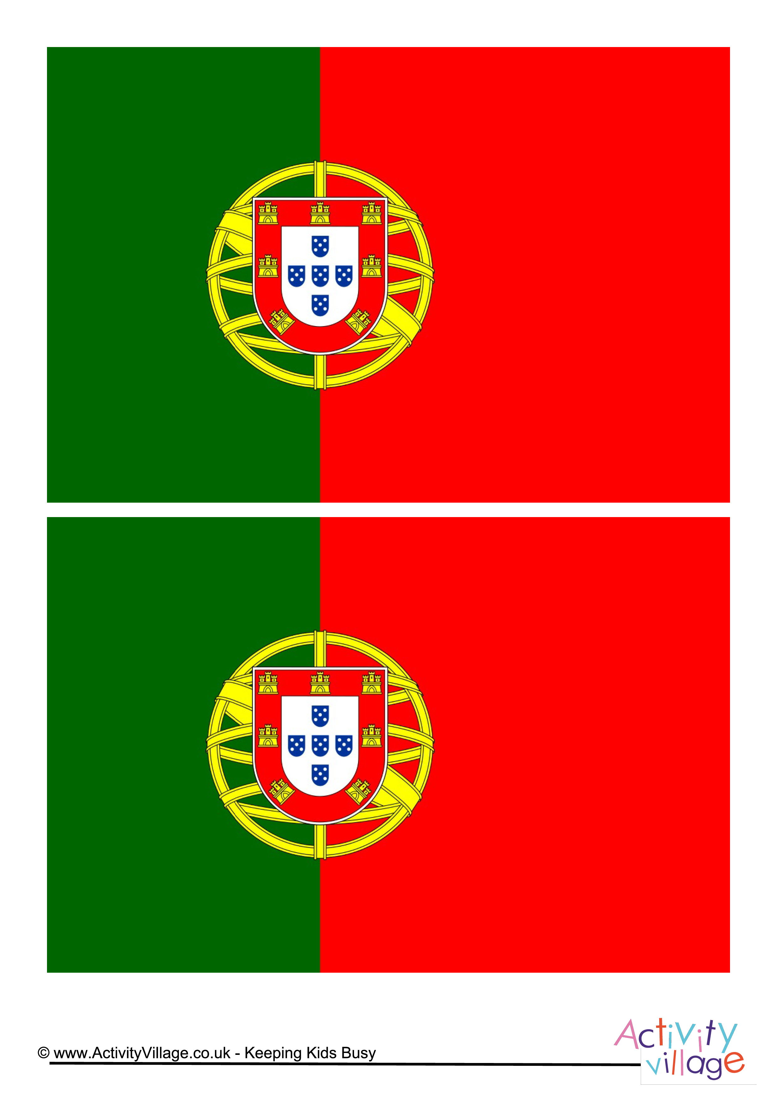 Portugal Flag Download This Free Printable Portugal Template A4 Flag A5 Flag 8 And 21 Flags On One A4page Easy Portugal Flag Flag Printable Flag Template
