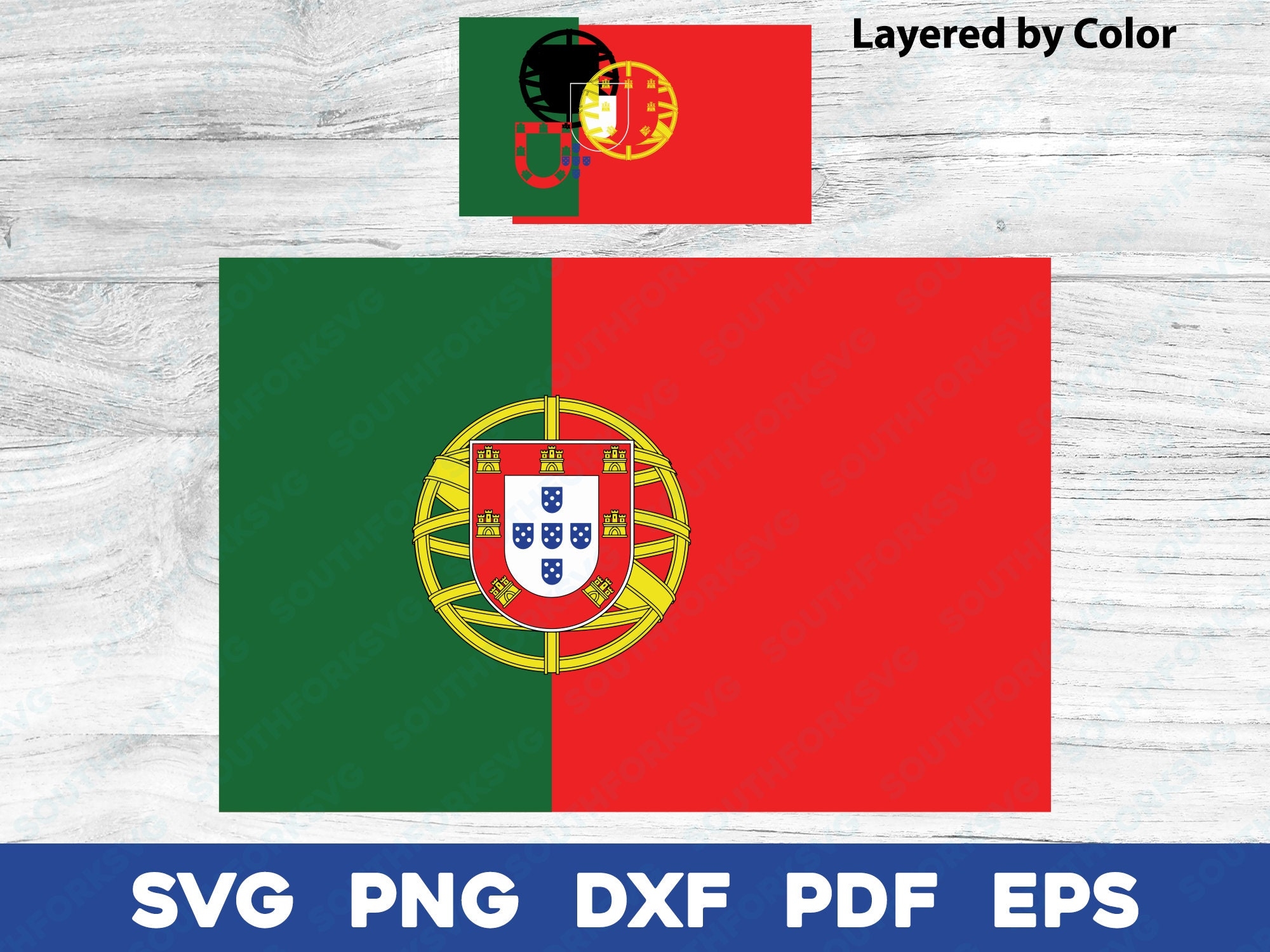 Portugal National Country Flag Svg Png Dxf Pdf Eps Layered By Color Vector Graphic Design Digital File United Nation World Travel Europe Etsy