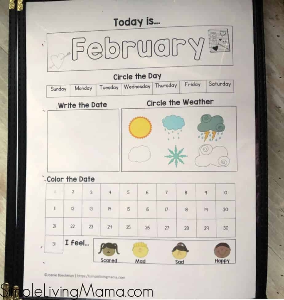 Preschool Morning Time Menu With FREE Printable Morning Time Cover Simple Living Mama