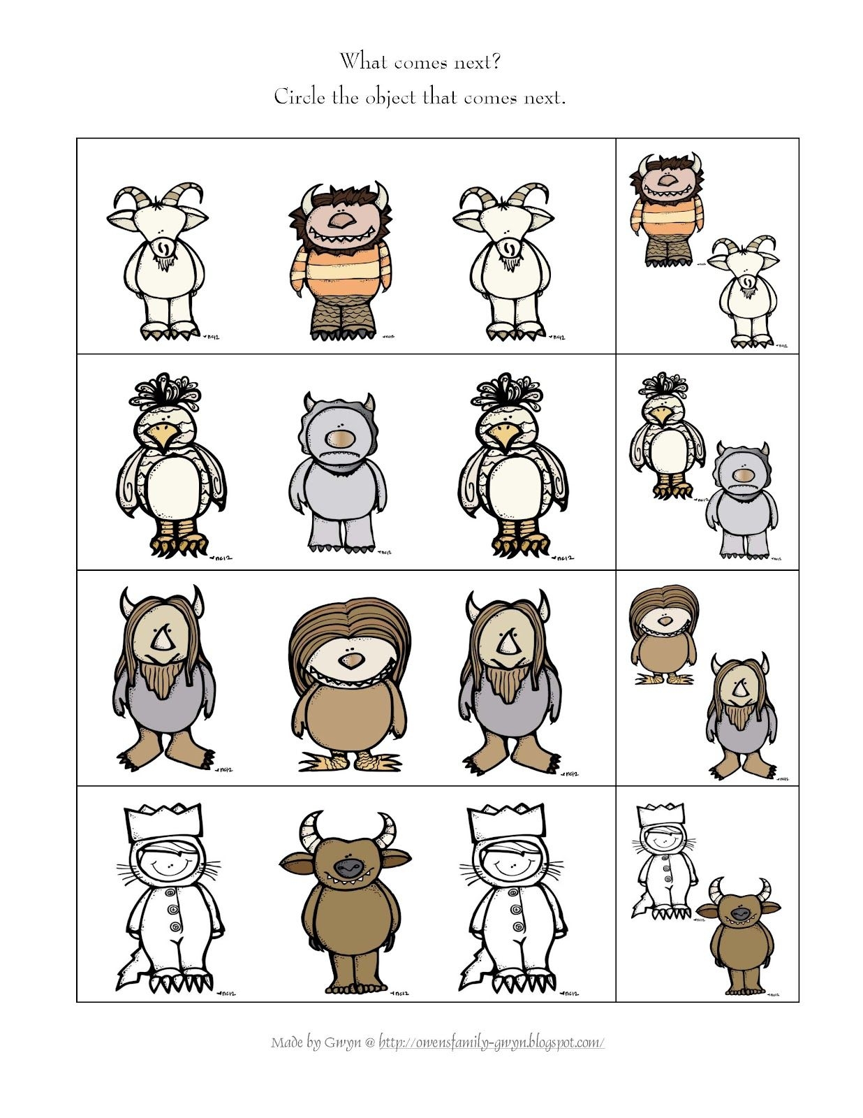 Preschool Printables Where The Wild Things Are Preschool Printables Preschool Book Activities