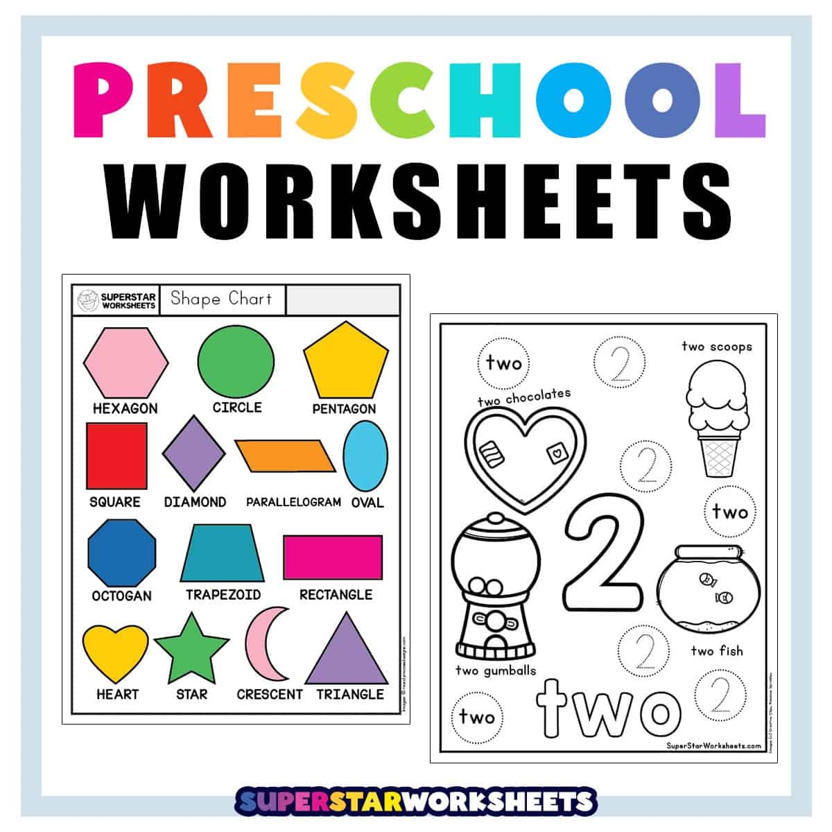 Preschool Worksheets Superstar Worksheets