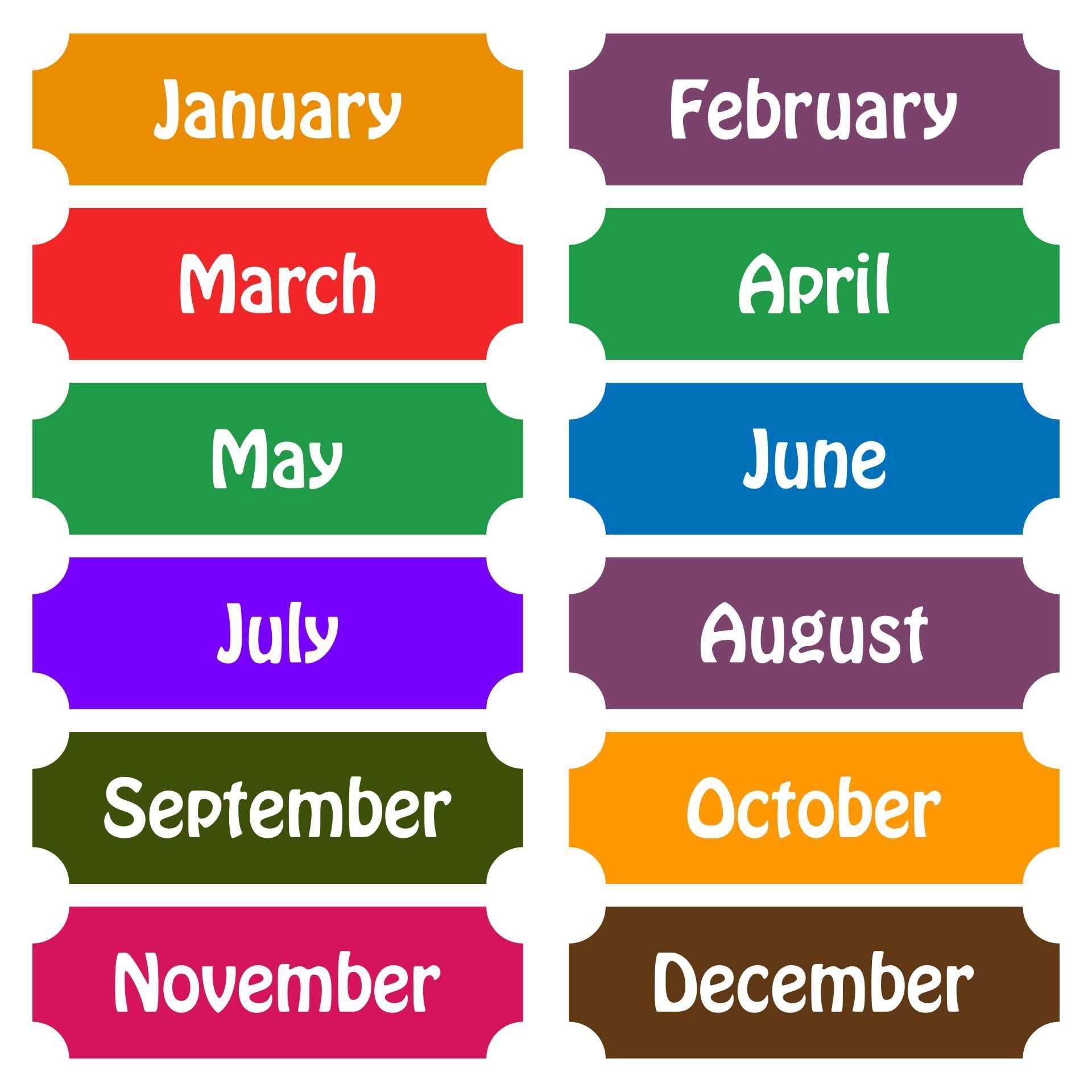 Printable Calendar Months Of The Year Pdf Months In A Year Month Labels Printable Calendar