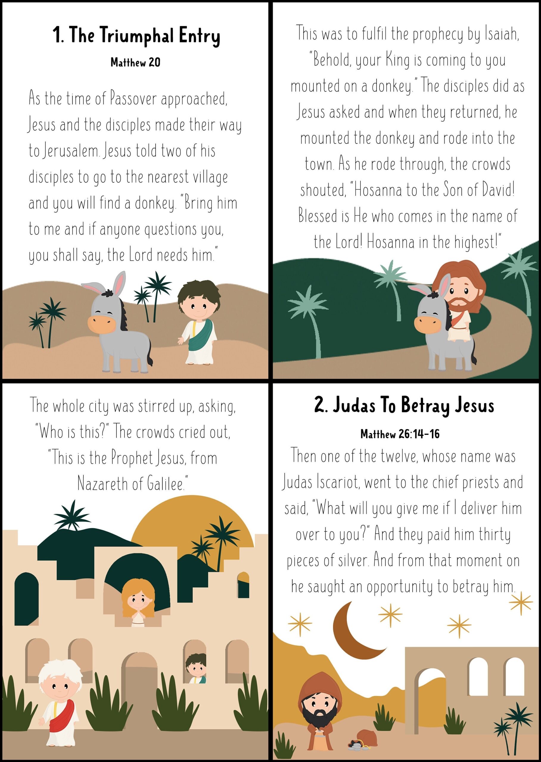 Printable Easter Story Cards I Christian Easter Story For Kids I Easter Death And Ressurrection Story I Instant Download Etsy
