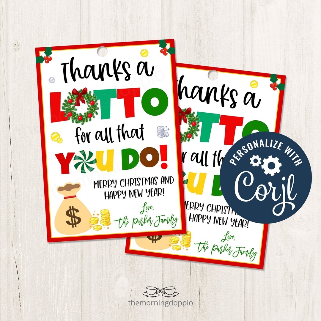 Lotto Teacher Appreciation Printable Free