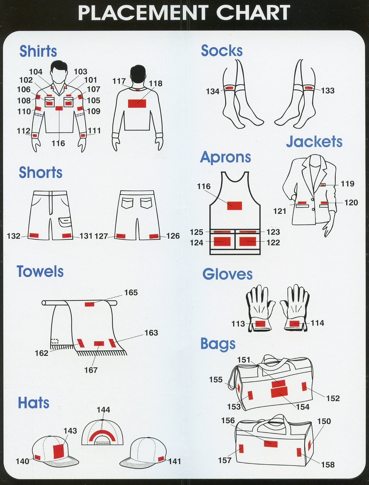 Printable Embroidery Placement Guide
