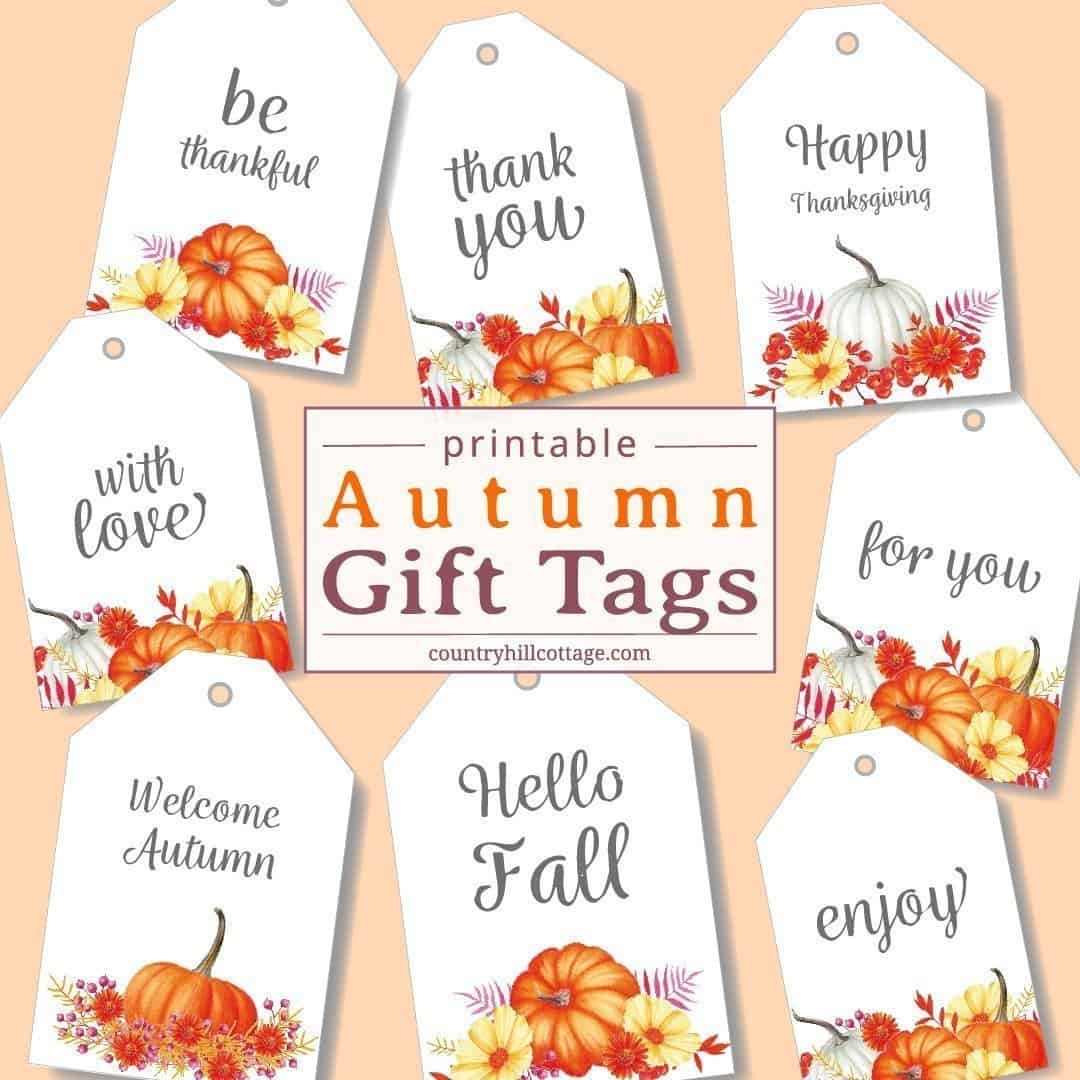 Fall Gift Tags Printable Free