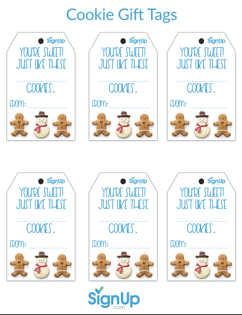 Printable Gift Tags For Holiday Cookies SignUp