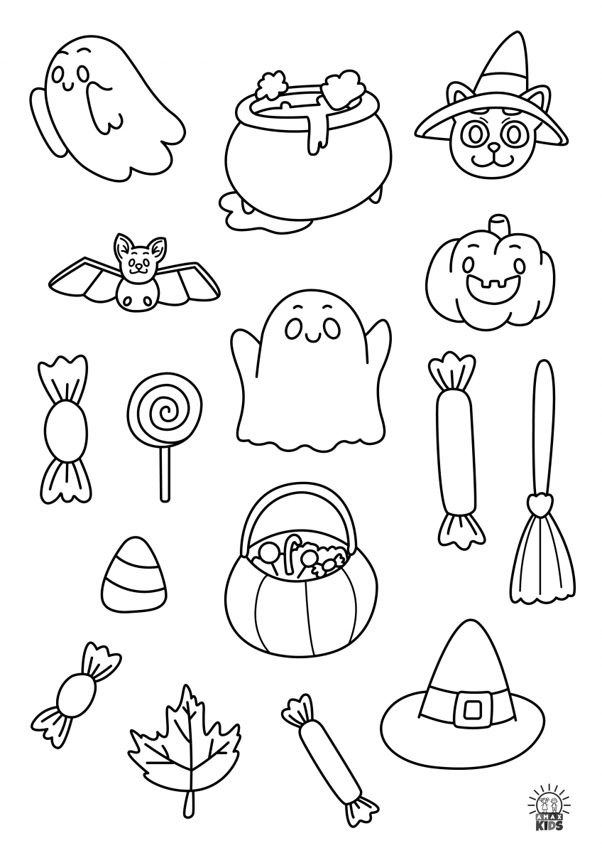 Printable Halloween Cut And Paste Activity For Kids Amax Kids