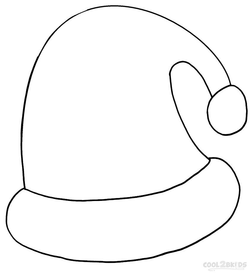 Printable Santa Hat Coloring Pages For Kids Cool2bKids Free Christmas Coloring Pages Santa Hat Christmas Hat