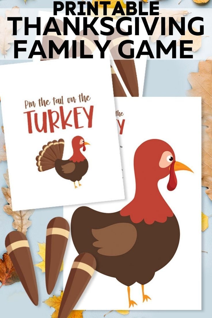 Pin The Tail On The Turkey Printable