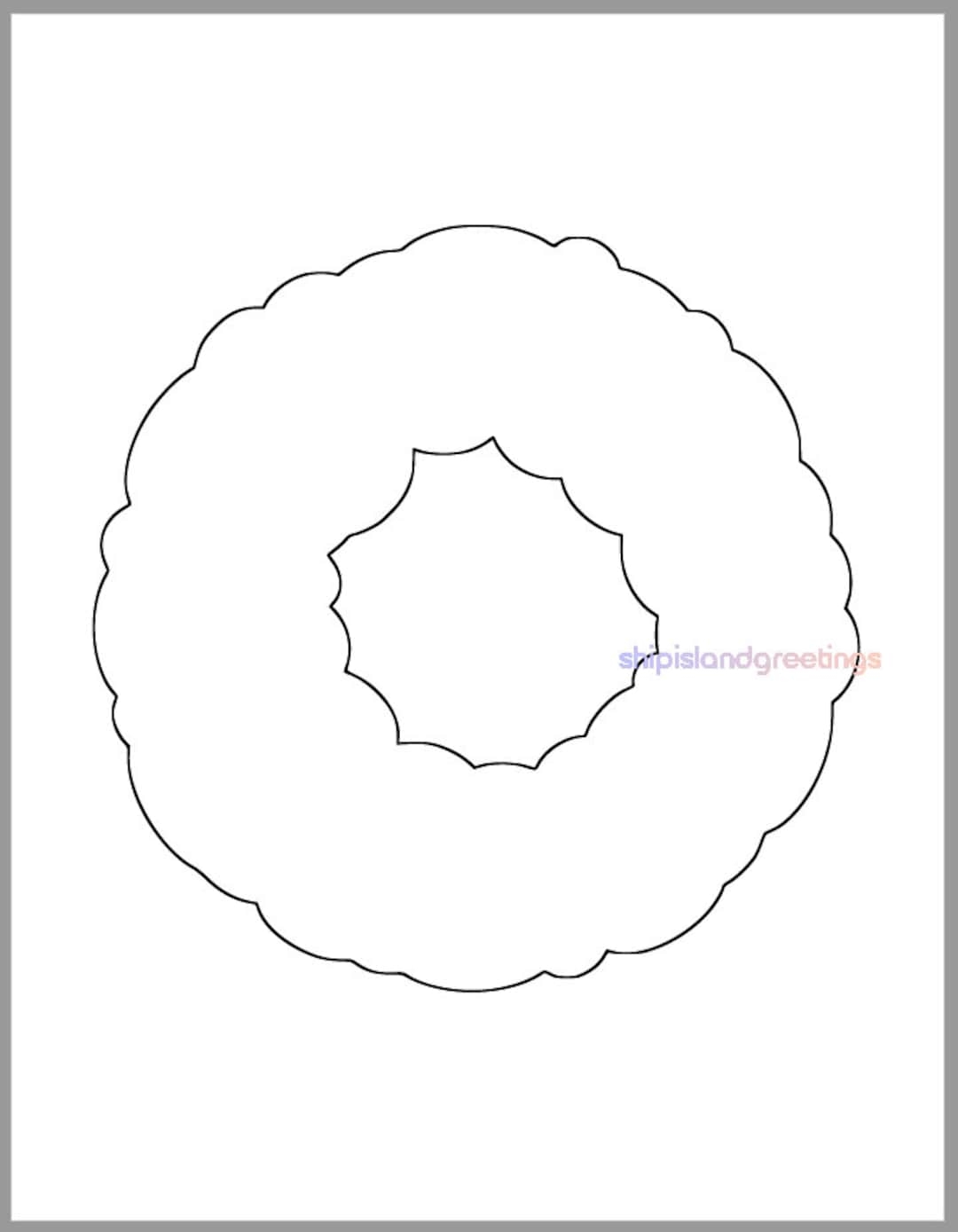 Printable Wreath Template pdf Download christmas Cutouts classroom Decor large Wreath Cutout holiday Craft Page kids Art preschool Crafts Etsy Norway