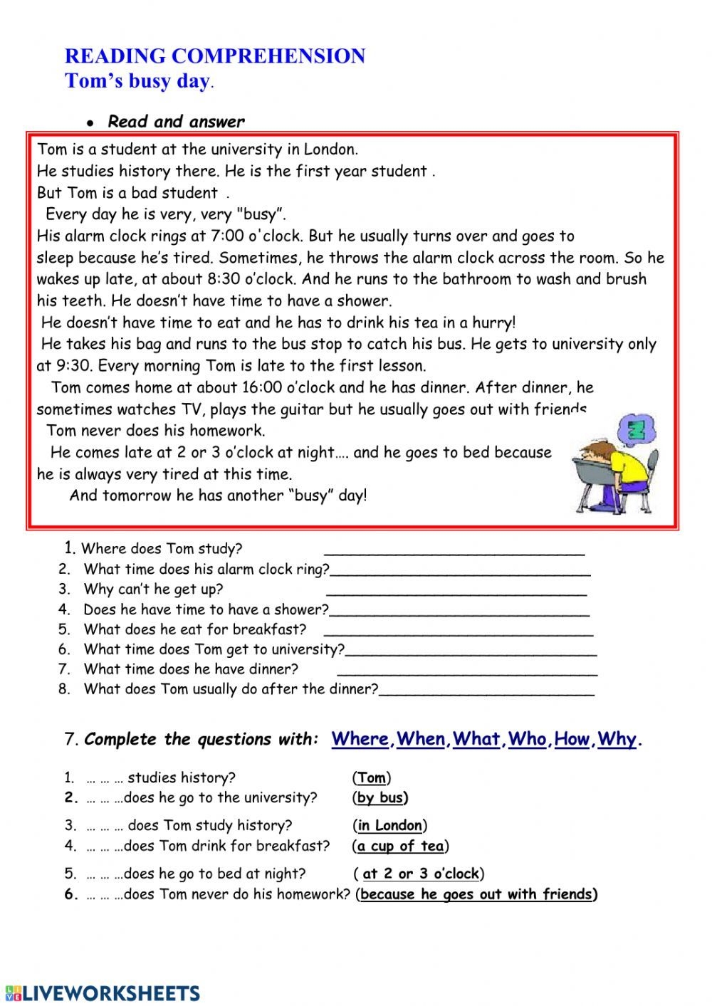 Reading Comprehension Online Worksheet For Grade 5 You Can Do The Reading Comprehension Worksheets Writing Comprehension Free Reading Comprehension Worksheets