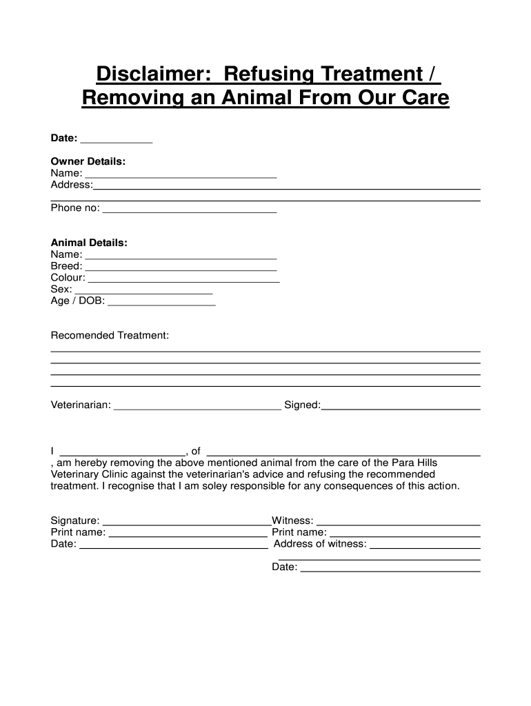 Right To Refuse Treatment Example Fill Out Sign Online DocHub
