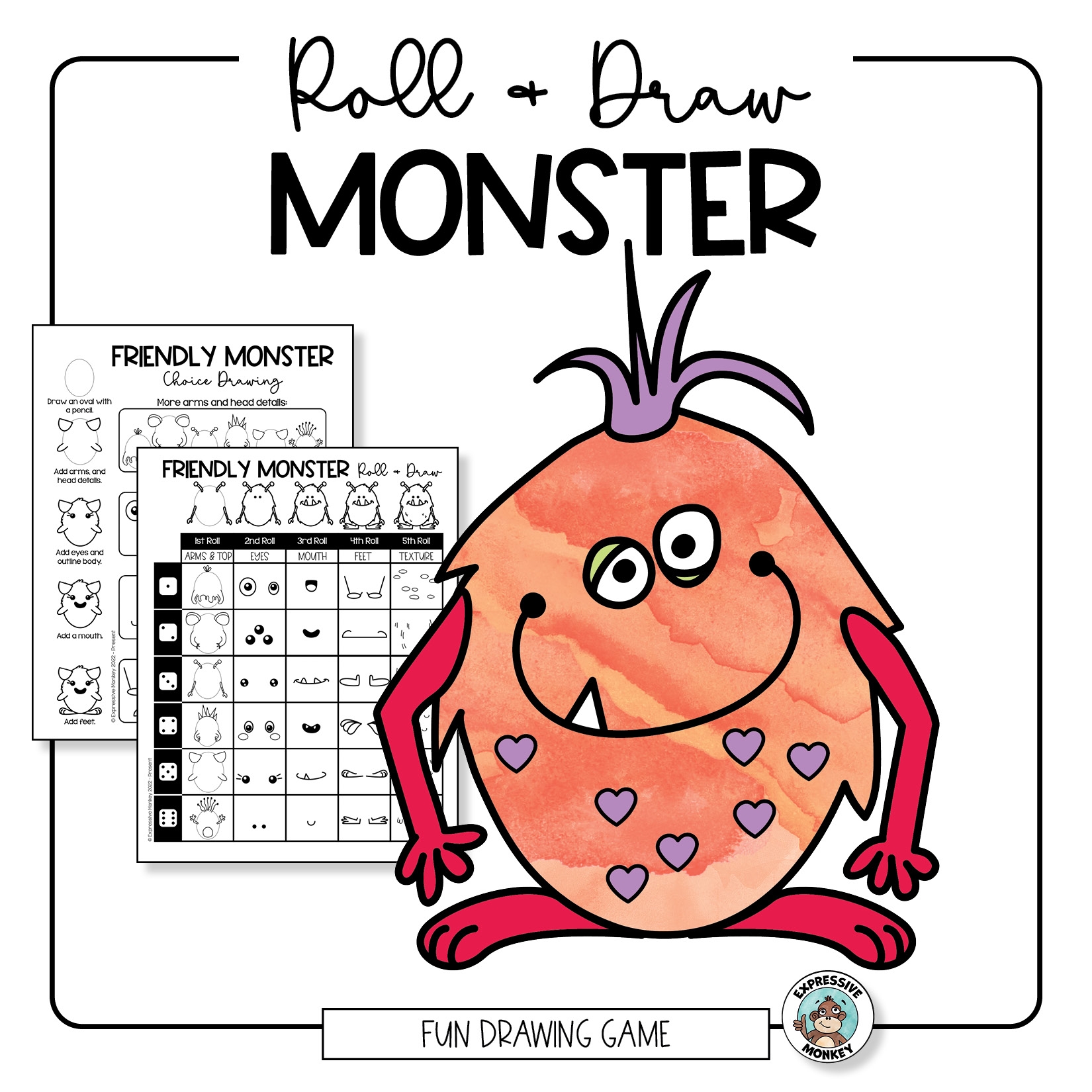 Roll A Monster Free Printable